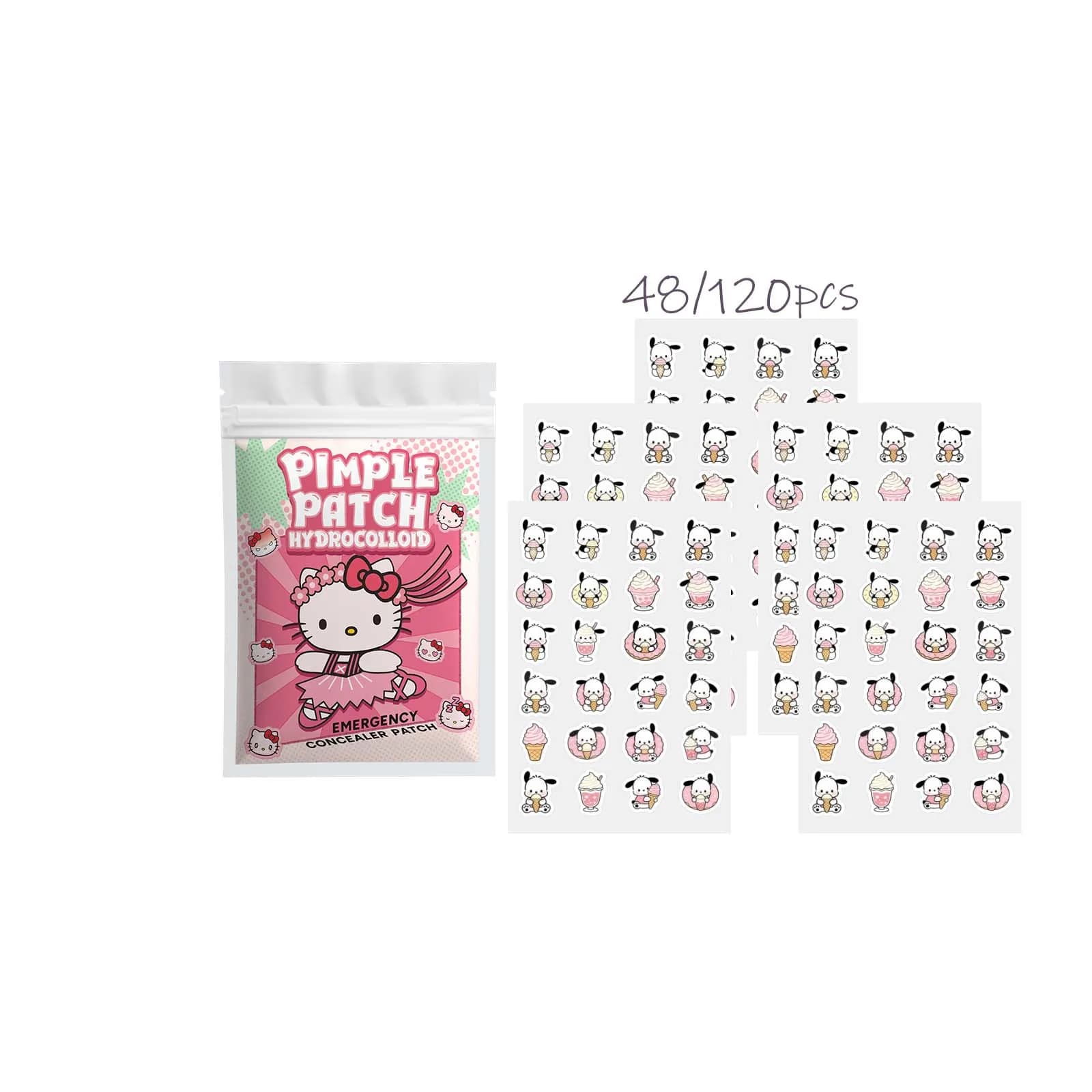 48/120PCS Cute Hello Kitty Spot Cover Patches, Hydrogel Pimple Patches