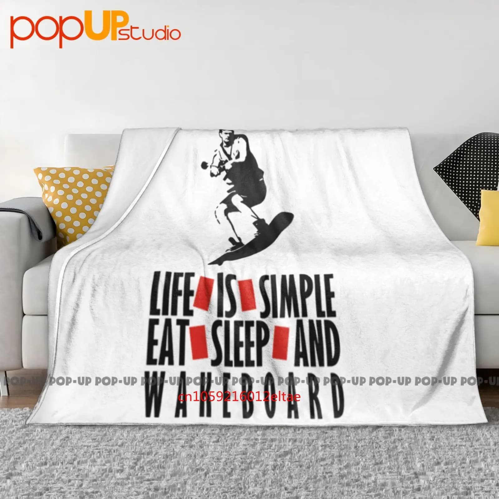 Life Is Simple Eat Sleep Wakeboard Coperta ultra morbida Trapunta Copridivano invernale Copriletto