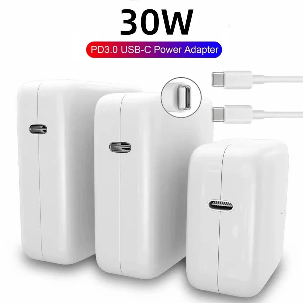 30W PD USB-C Power MagSaf* 3 Adapter Laptop Notebook Fast Charger For Apple Macbook 12'' Air 13'' M1 M2 A1882 A1534 A2337 A2681