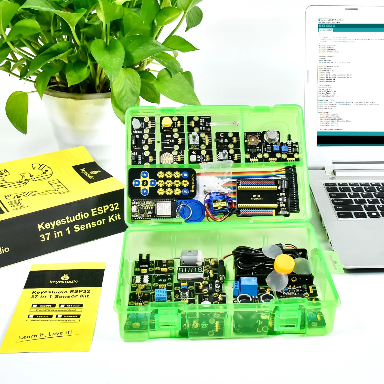 Kit sensore Keyestudio ESP32 37 in 1 con scheda di espansione ESP32 37 moduli per Kit fai da te di programmazione stelo Arduino