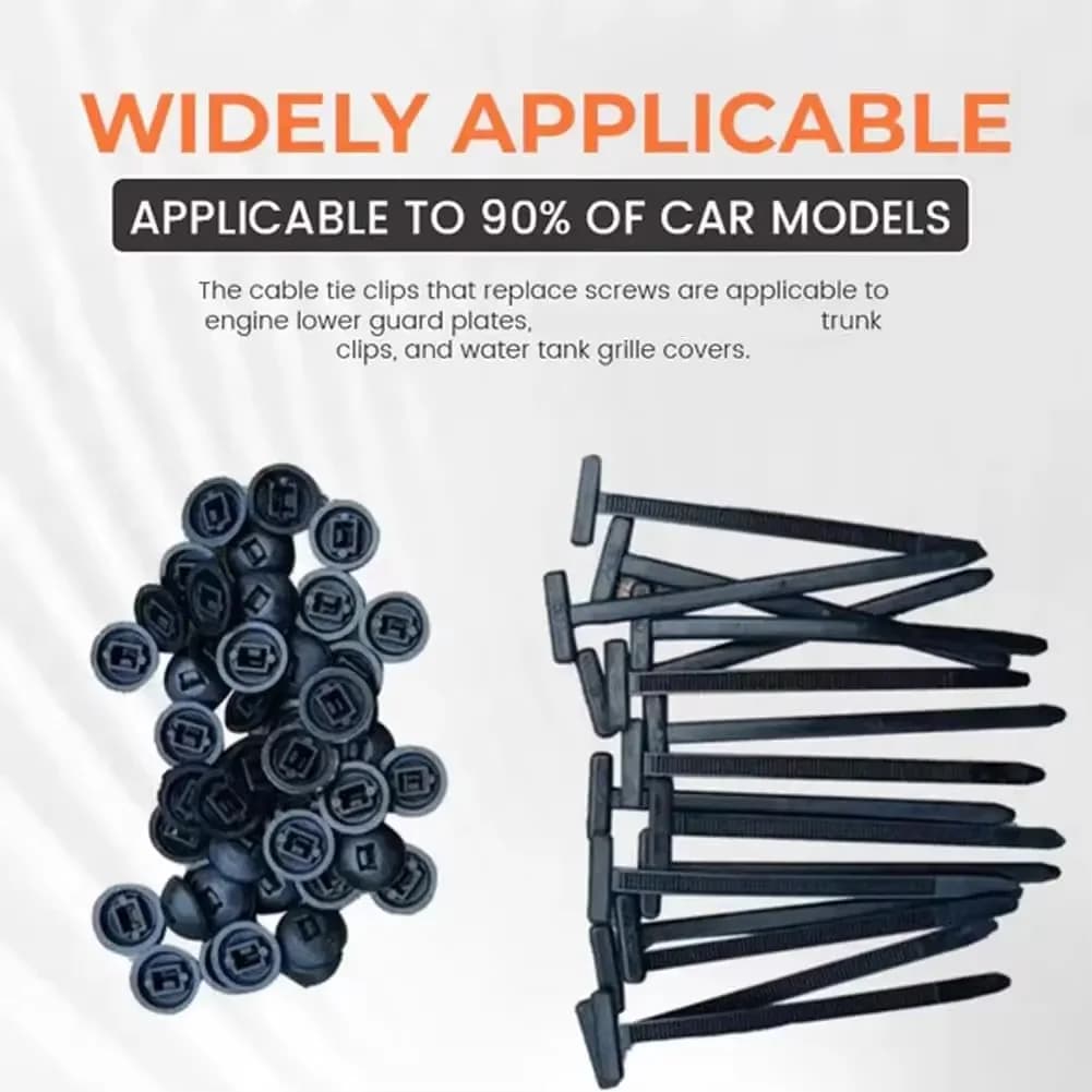 20PCS Nylon Cable Tie Buckle Auto Fastener Screw Replacement Clip Car Fender Trunk Daily Repair Tools