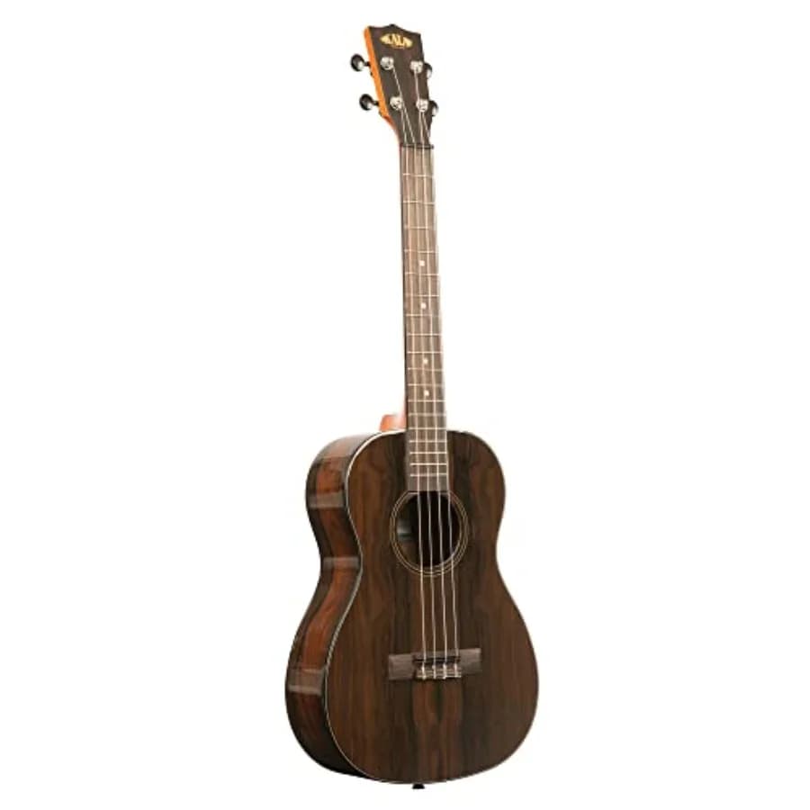 Ukulele Baritono Lucido in Ziricote KA-ZCT-B per Esibizioni Musicali con Ricca Colorazione del Legno e Finitura Premium