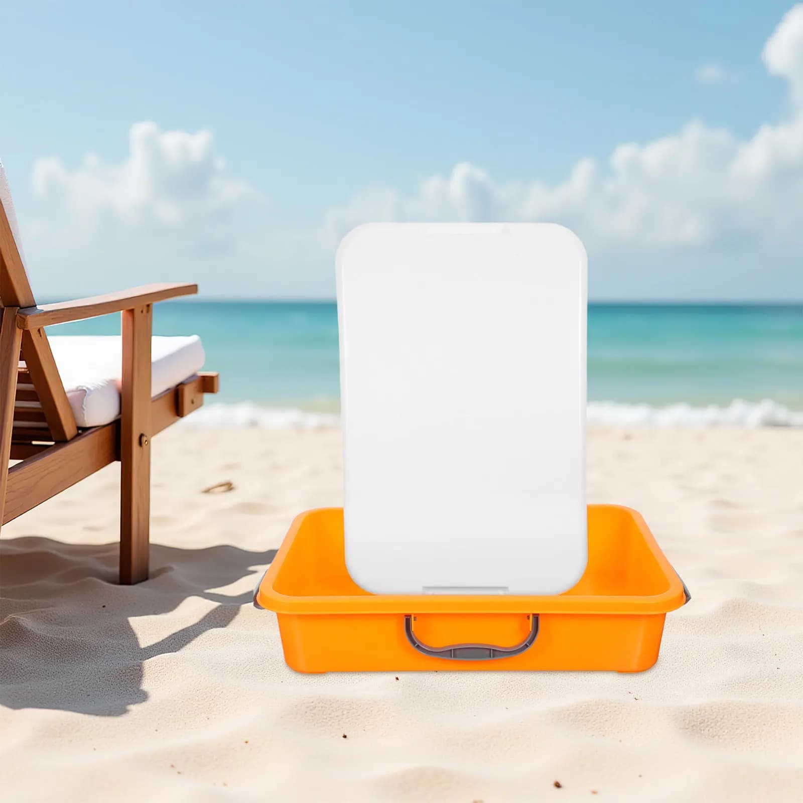 Contenitore Portatile per Sabbia per Bambini con Coperchio Sigillato, Organizer per Sabbia da Interno ed Esterno, Scatola di Sabbia in Plastica per Aula