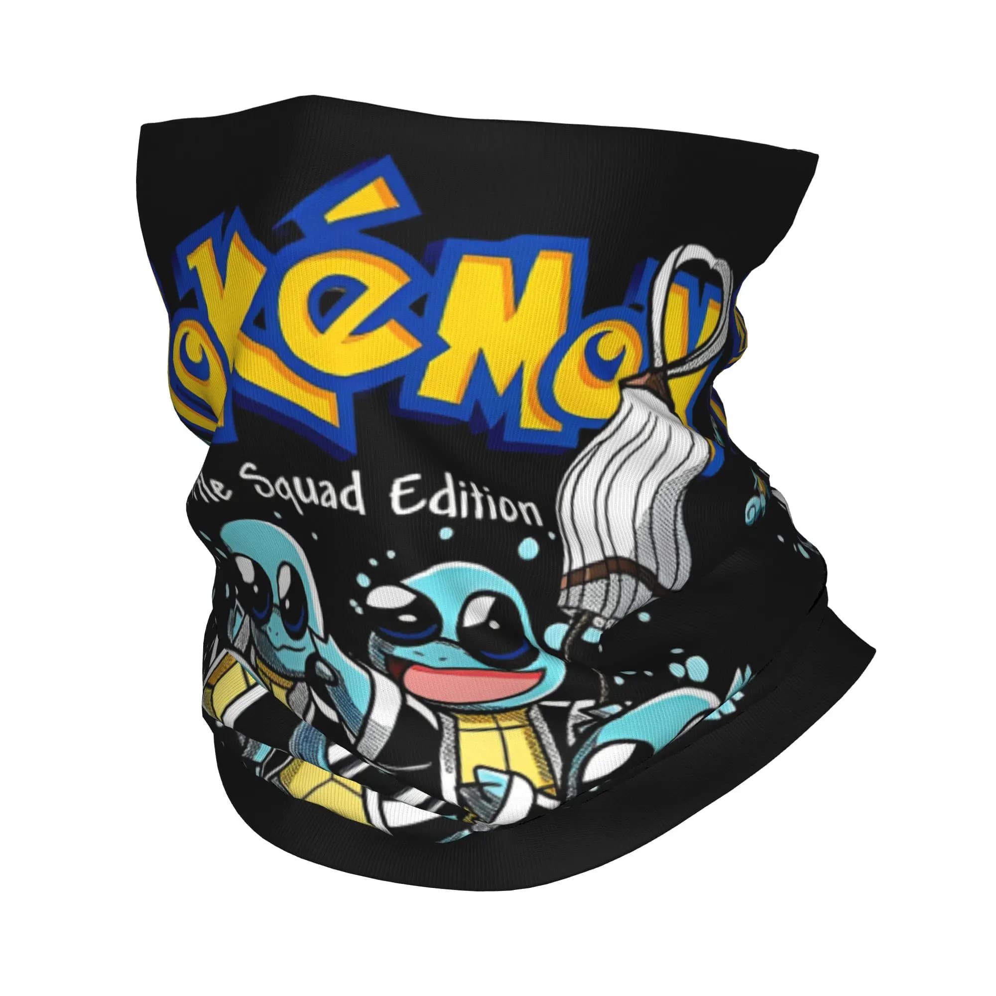 Bandana Multifunzione Poke-Mon Gym Squadra Squirtle, Sciarpa Stampata, Maschera Viso per Uomo e Donna, Adatta a Tutte le Stagioni