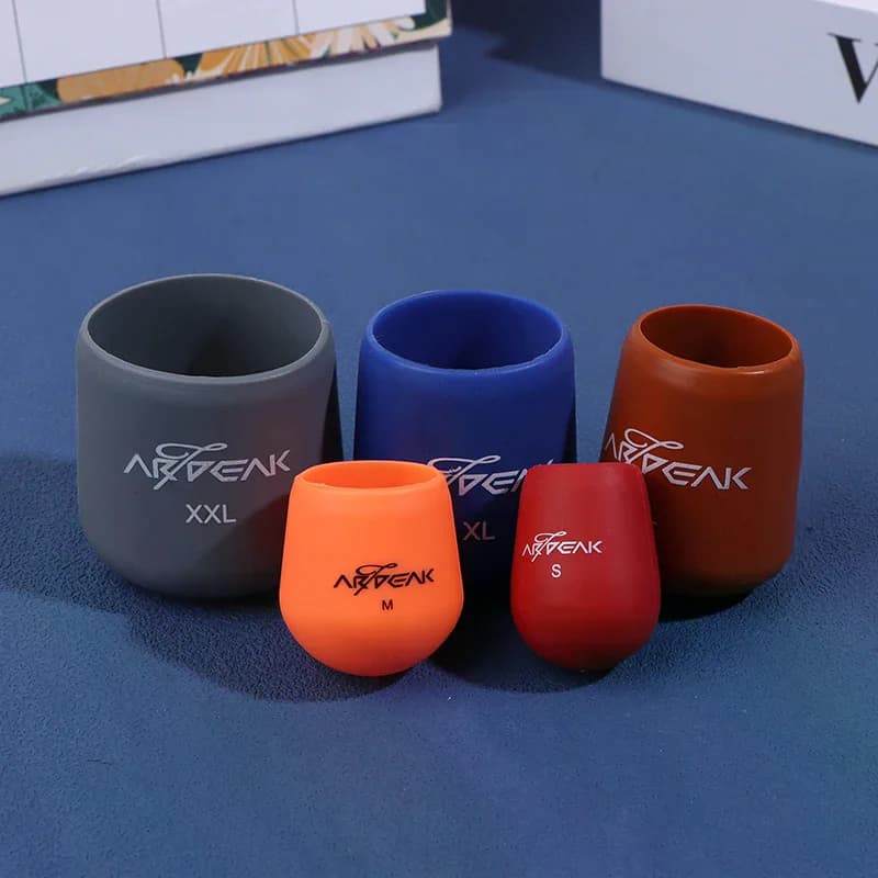 1 Pezzo Custodia Protettiva per Manico Canna da Pesca in Silicone, Protezione per la Base della Canna, Cappuccio Terminale per Canna da Pesca, Accessori Colore Casuale