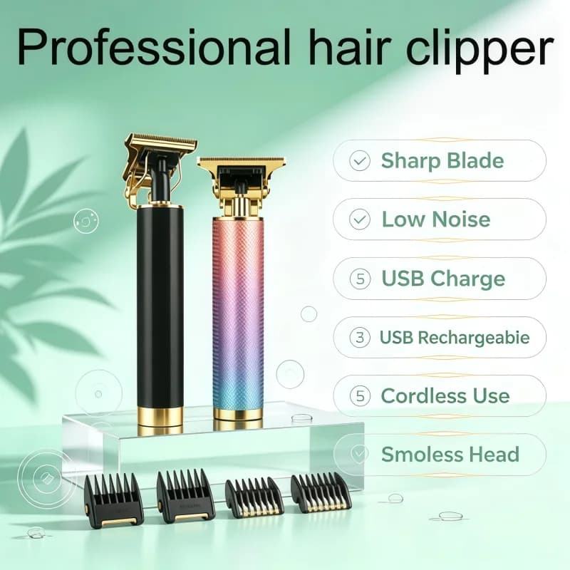 New Hot Professional Barber Clipper Kit /Accessories for Men | USB Fast Charging|Beard/Body/Hair Trimmer Safe pruning