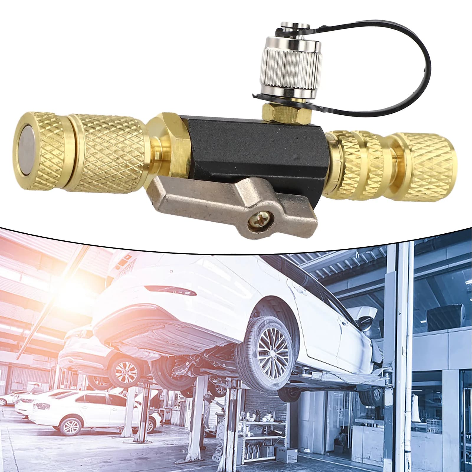 1 pz strumento per la rimozione del nucleo della valvola sottovuoto per auto nero 1/4 "X 5/16" compatibile con accessori automobilistici R410A