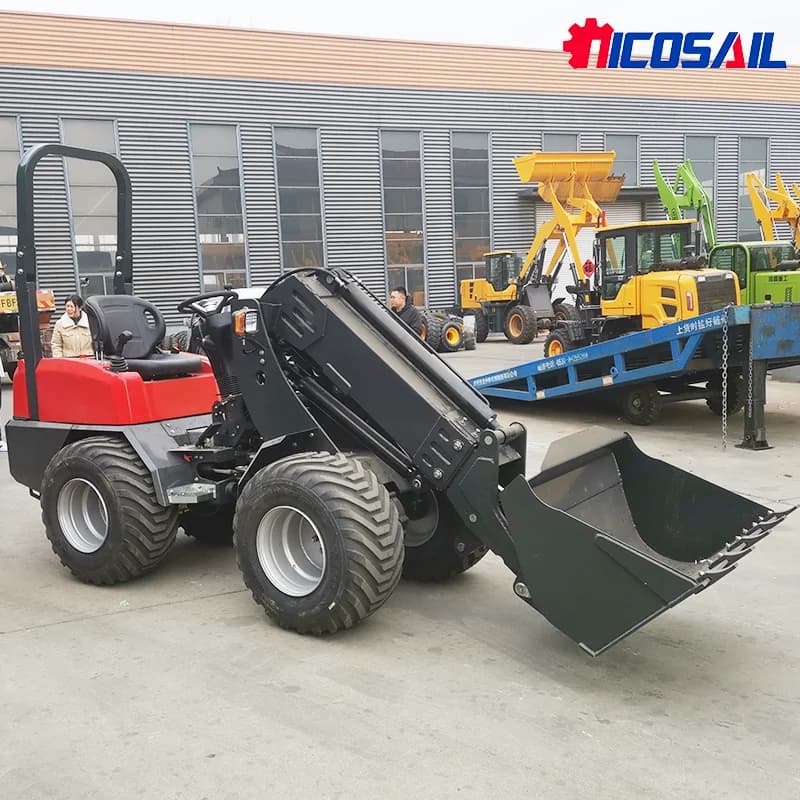 Mini Sollevatore Telescopico 4x4 a Trazione Integrale, 3,5-4 Tonnellate, Caricatore con Braccio Telescopico, Macchinario Compatto per Costruzioni, Carrello Elevatore