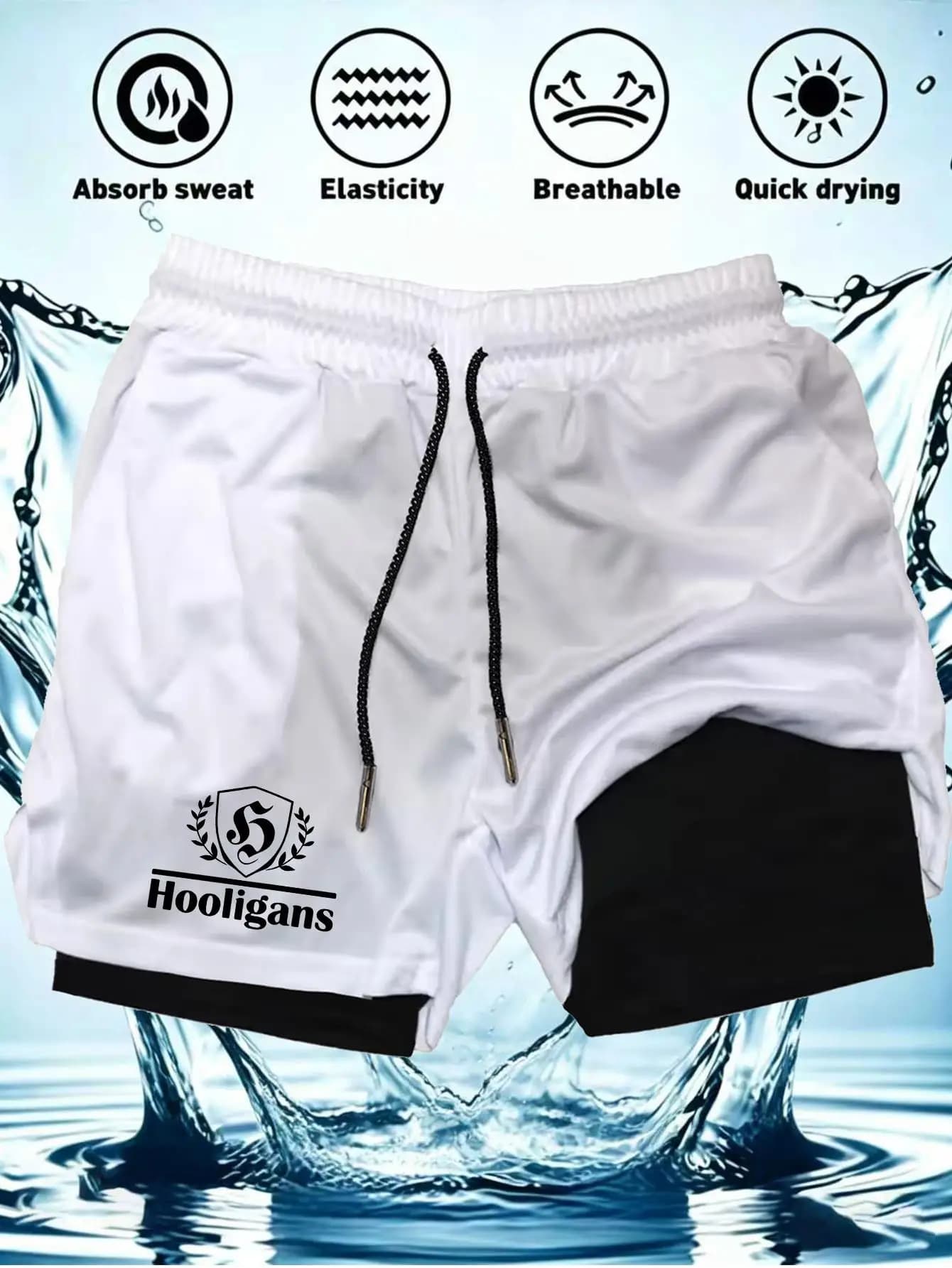 Street Shorts Male Pieces Elastic Waistband Men’s Casual Men's Summer Beach Cargo Man Clothing Sportswear