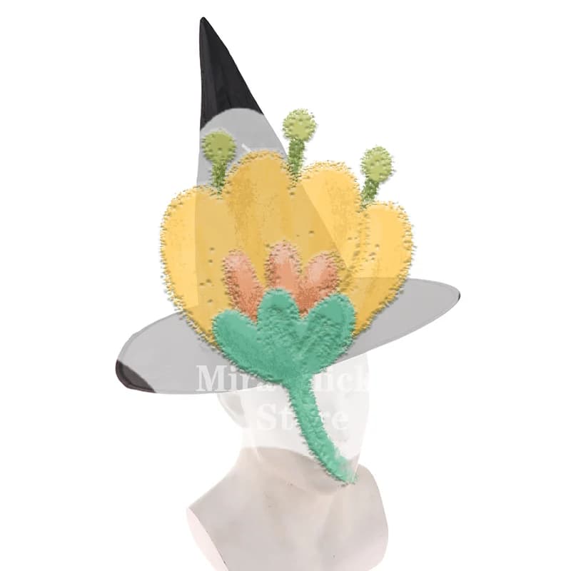 1 cappello da strega nero per Halloween, accessorio per costume da strega, ideale per feste di Halloween, cosplay e giochi di ruolo.
