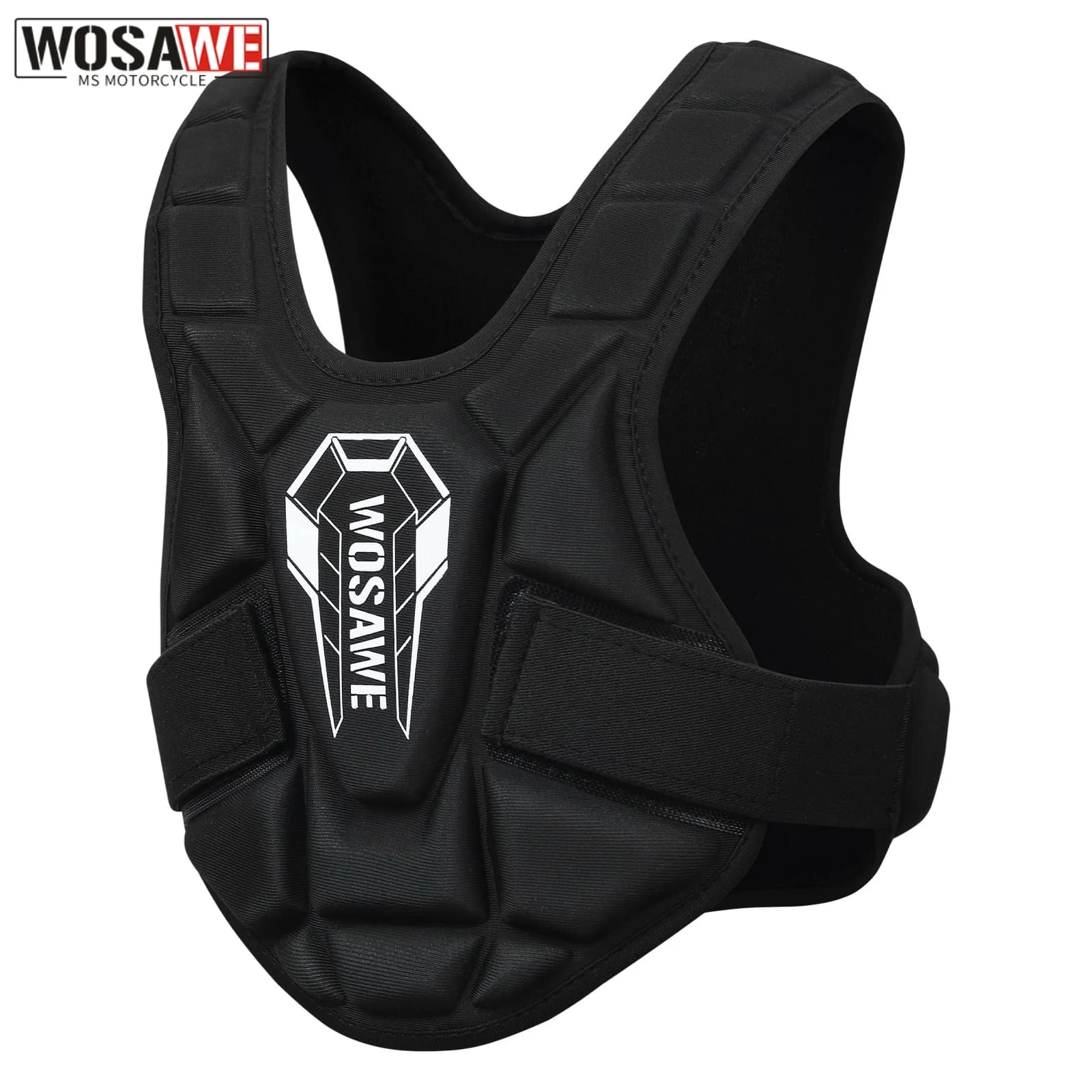 Gilet protettivo WOSAWE per bambini, gilet da motocross, gilet da moto per pattinaggio a rotelle, calcio e football.
