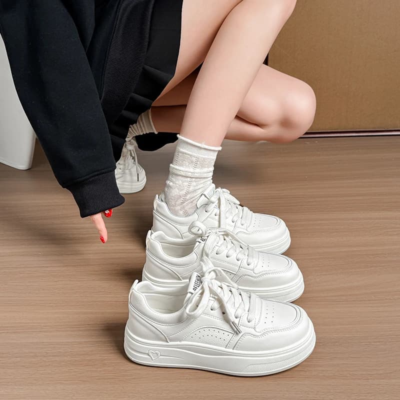 Women's Sport Shoes 2026 with thick sole, New Versatile Casual Trend, Fashion, Low Cut, Lightweight and Non-slip