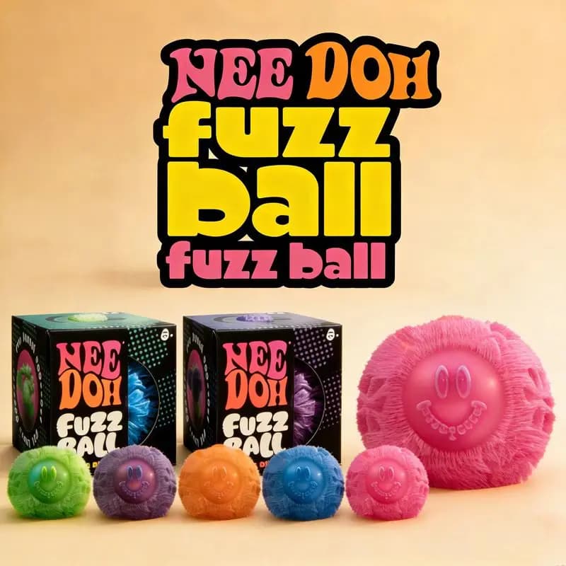 NeeDoh Fuzz Ball Blind Box Series Desktop Ornament Stress Relief Toys Suitable For People Under Pressure Fun Soft Stress Ball
