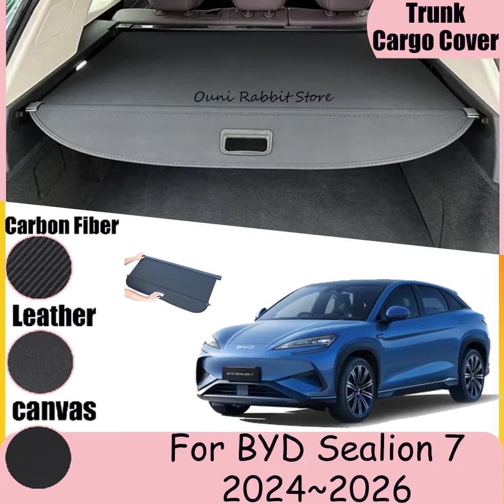Per BYD Sealion 7 2024~2026 2025 Copertura in Tela per Bagagliaio Auto, Tenda Telescopica per Privacy e Organizzazione Bagagli, Accessori