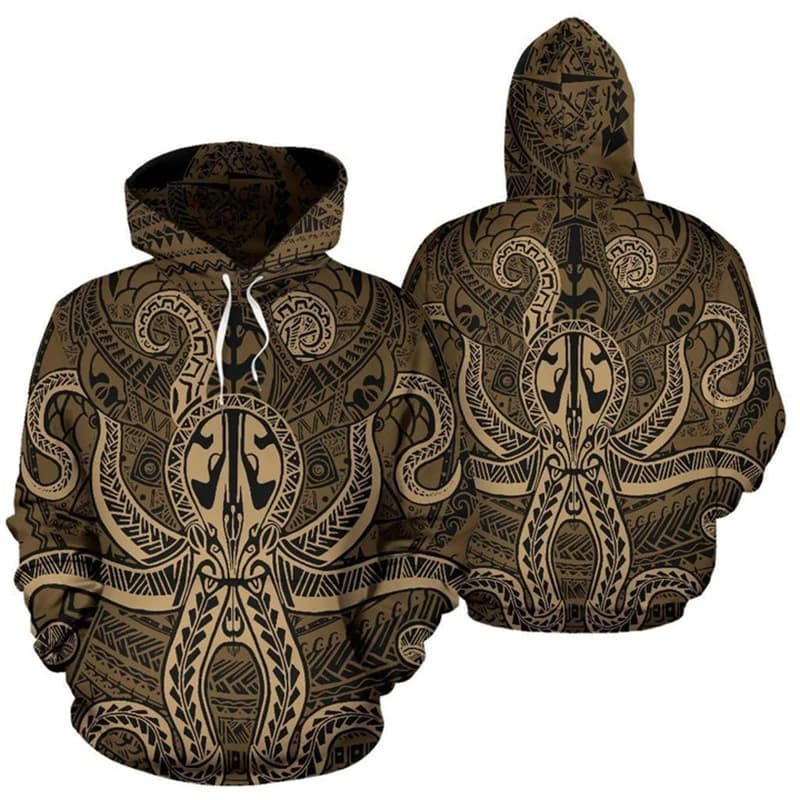 Octopus Samoa Printed Hoodies For Men's Tracksuit Country Flag 3d Graphic Sweatshirts Hooded Male Casual Hoody Pullovers Tops