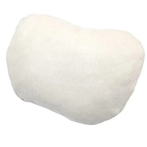 Cuscino poggiatesta per camion per auto Poggiatesta da viaggio Tessuto scamosciato beige morbido universale