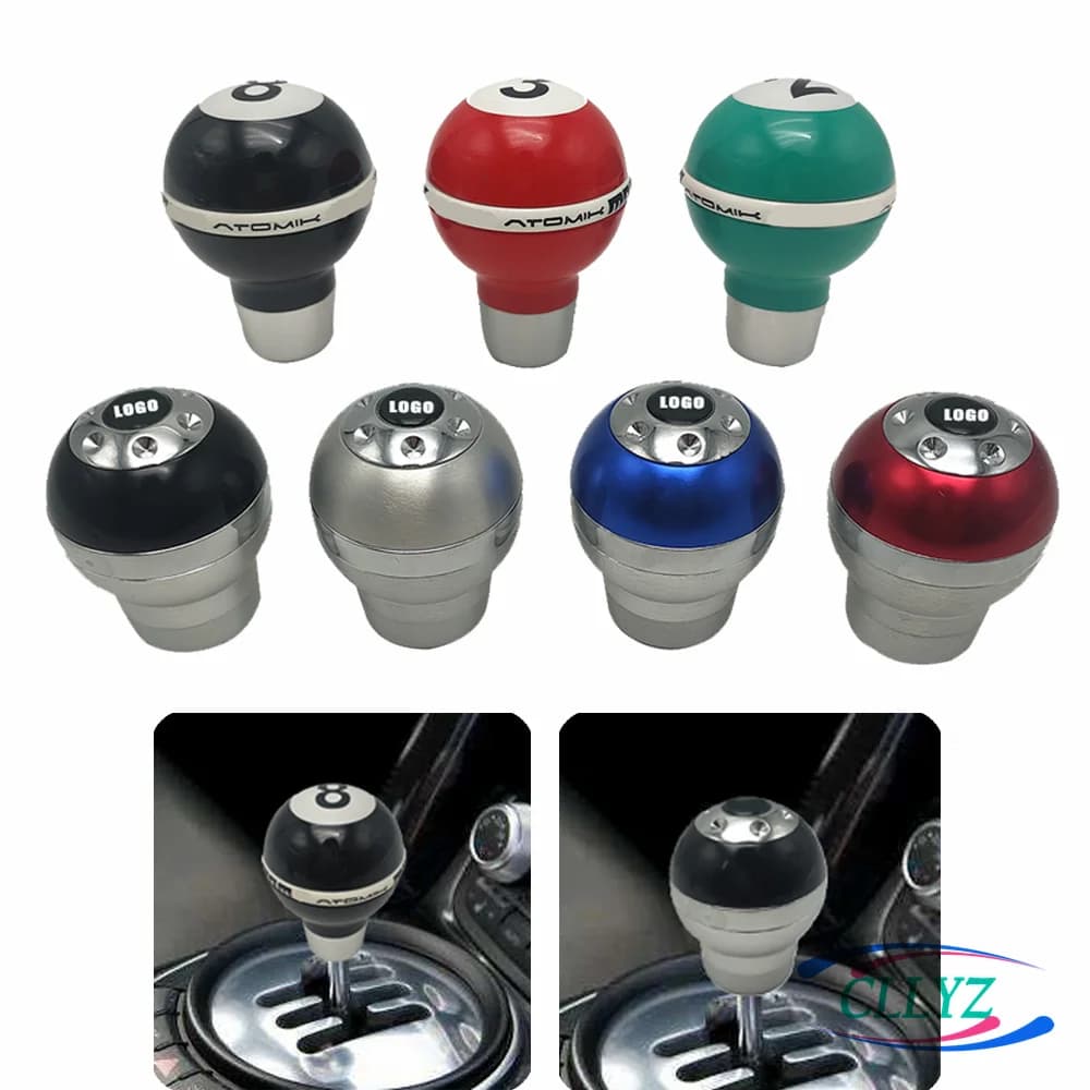 Biliardo n. 8, n. 2, n. 3, pomello del cambio in alluminio per auto, leva del cambio, sfera della leva del cambio, universale per Peugeot/Volkswagen/Golf 7