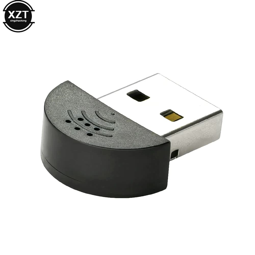Super Mini USB 2.0 Microfono MIC Adattatore audio Driver vocale da studio portatile gratuito per laptop/notebook/PC/MSN/Skype
