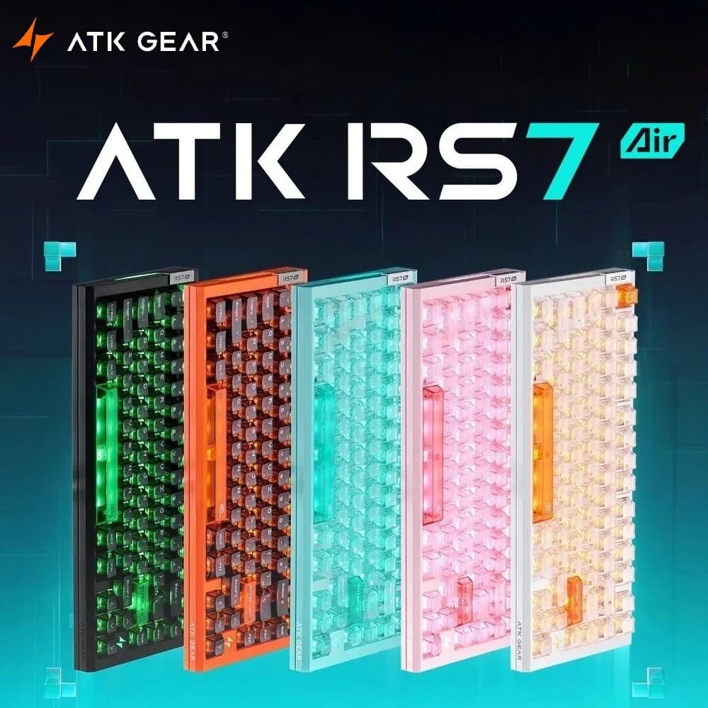 ATK RS7 Air Magnetic Keyboard Wired RGB Zero Dead Zone Gamer Keyboard 8KHz RT0.001 Low Latency Gasket Custom Gaming Accessories