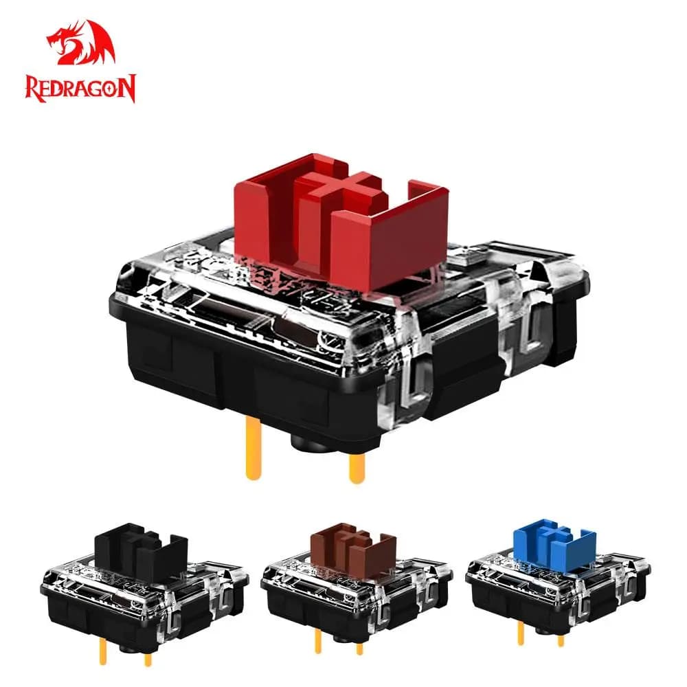 REDRAGON SMD RGB MX Interruttore a basso profilo 5.5 3 pin Clicky Lineare Tattile silenzioso Tastiera meccanica rosso nero blu marrone Switche