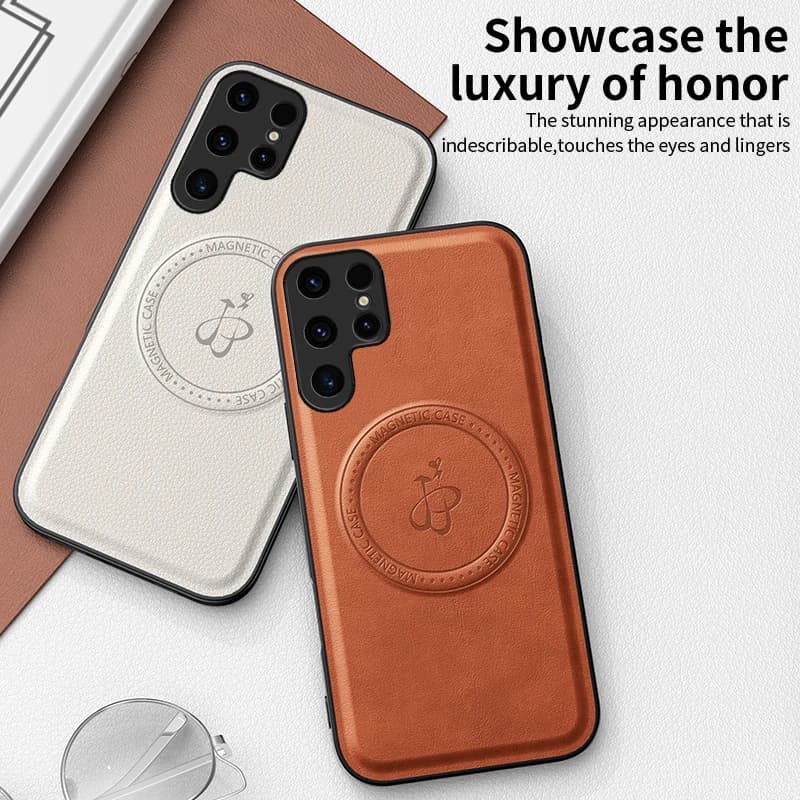 PU Leather Magnetic Case for Samsung Galaxy S26 S25 FE S24 S23 S22 Ultra Plus A57 A37 A07 A56 A36 Cover Mag-safe All-round Shell