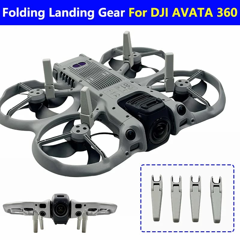 Carrello di Atterraggio Pieghevole per Drone DJI AVATA 360, Supporto per Gambe con Aumento di Altezza di 2 cm, Protezione Antiusura per Piedini Avata360, Accessori