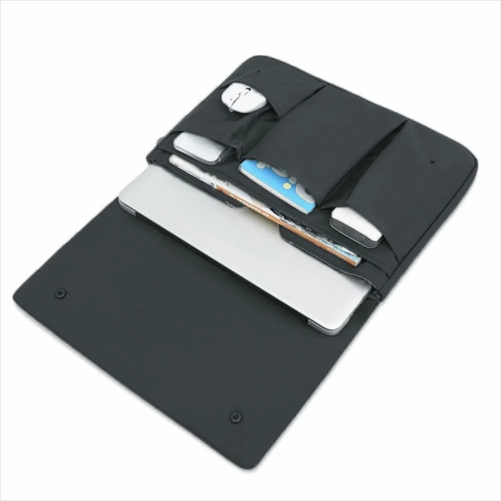 Semplice custodia per laptop da 14/15 pollici impermeabile con copertura a ribalta, borsa interna per laptop, custodia antiurto multicomparto per studenti