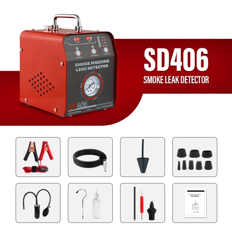SD406 12V Macchina per l'ispezione del fumo automobilistica Rilevatore di perdite di fumo per auto Circuito elettronico diagnostico 1 anno di garanzia per camion