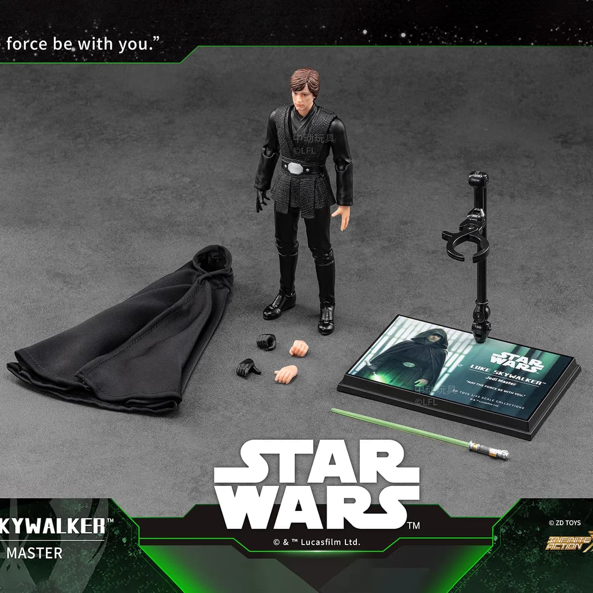 Nuovi Giocattoli ZD 1/10 Star Wars The Mandalorian Grogu Luke Skywalker Darth Vader Storm Trooper Action Figure Modellini Anime Articolati