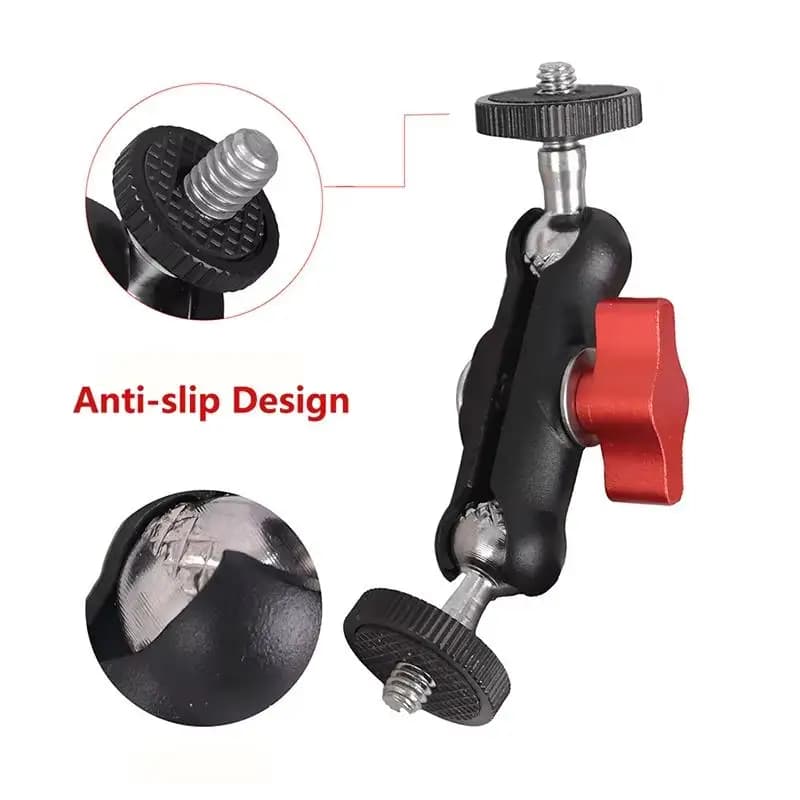 New【1Set Camera Photography Accessories Metal Super Clamp With Double Ball Head Magic Arm For Monitor Light Mic Phone Mount】
