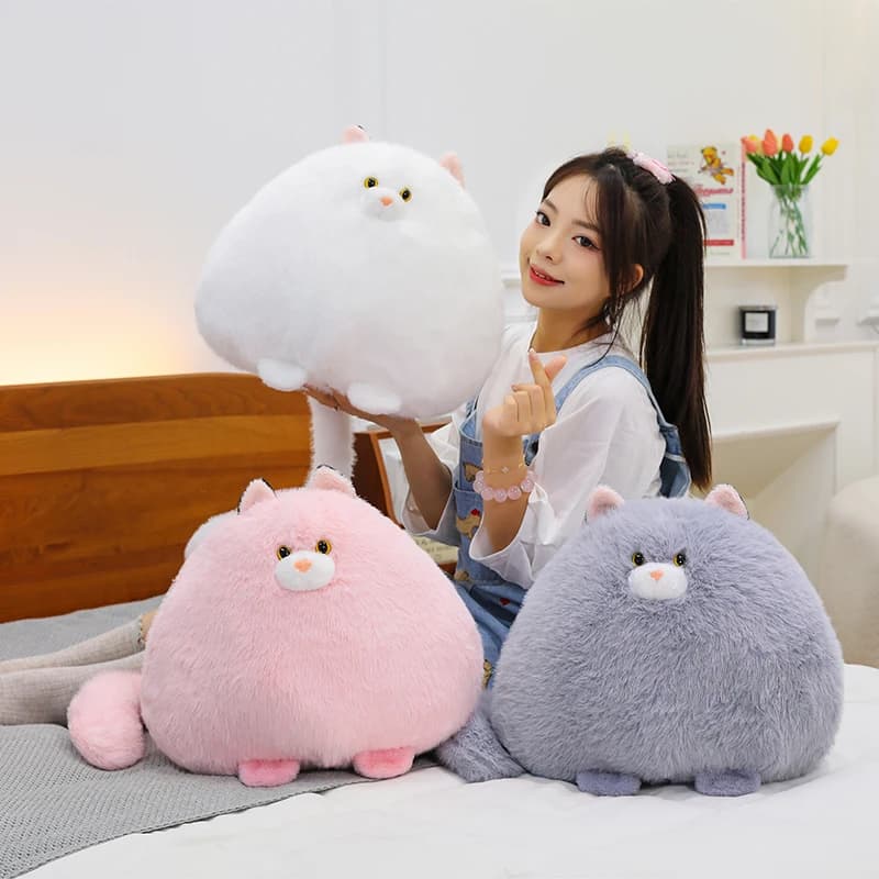 Simpatiche bambole di gatto paffuto giocattoli di peluche bambole di stoffa cuscini bambole di gatto a coda lunga regali di compleanno per bambini ragazzi e ragazze