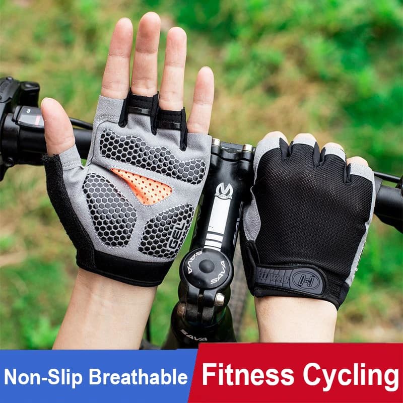 Mtb Gloves Breathable Gym Training Gloves for Men's Cycling Women's Fitness Motorcycle Gloves for Lifting Non-slip Weights with Half fingers