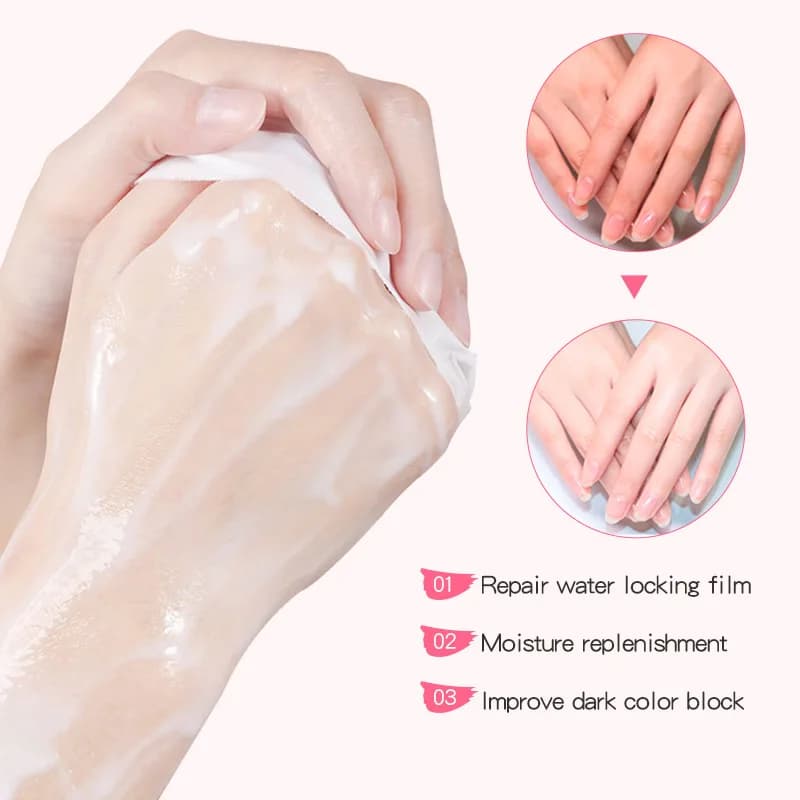 5/10 Pairs Goat Milk Nourishing Hand Mask Moisturizing Firming Brightening Hydrating Hand Gloves for Hands Skin Care Products