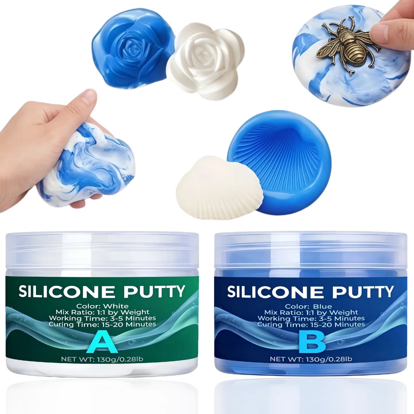 Silicone Putty Mold Making Supplies Easy Mouldable For Plaster Candle Soap Molds