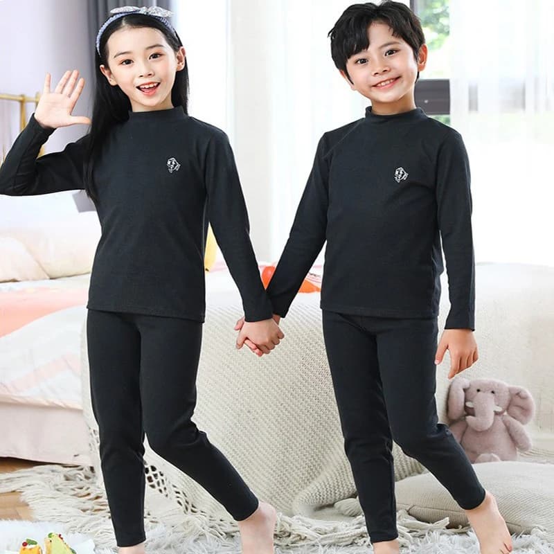 Pigiama per bambini Completo intimo termico autunnale Top + Pantaloni Set da 2 pezzi Indumenti da notte per ragazzi Cartoon Girls Abbigliamento invernale per la casa 3-14 anni