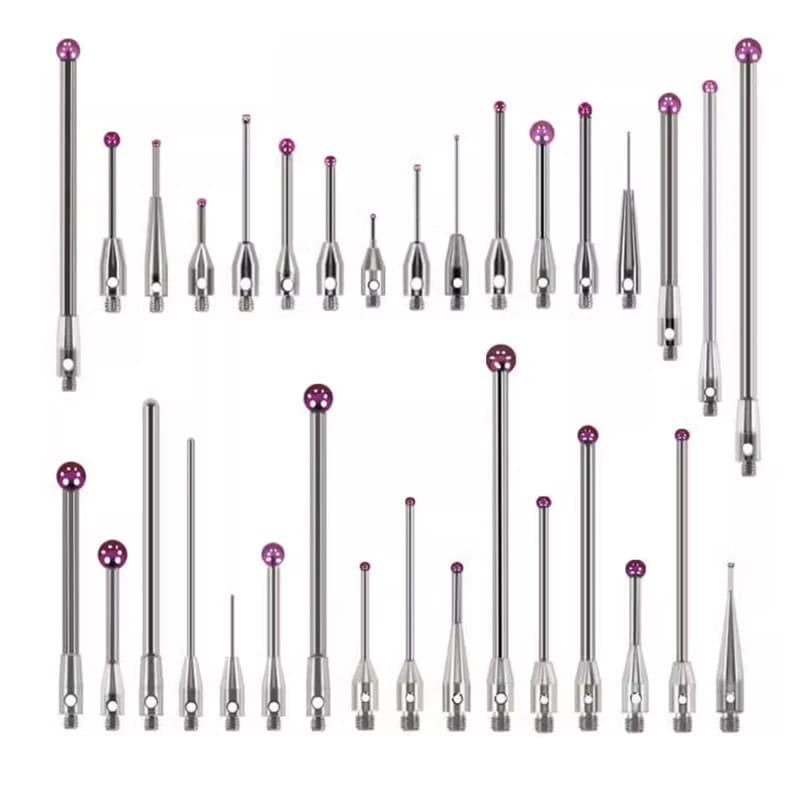 1 2 3 4 5 6mm CNC Needle Ruby Ball Probe Lever Thread Steel Measurement CMM Three-Coordinate Measuring Needle M3 Thread