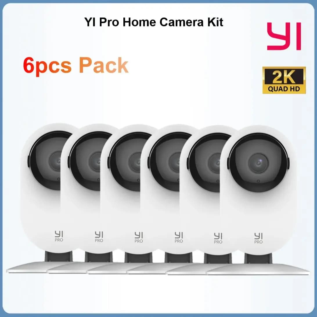 YI Pro 6 pieces 2K 3MP Wifi Home camera with motion detection Security Baby Monitor video surveillance system Pet IP Smart Cam