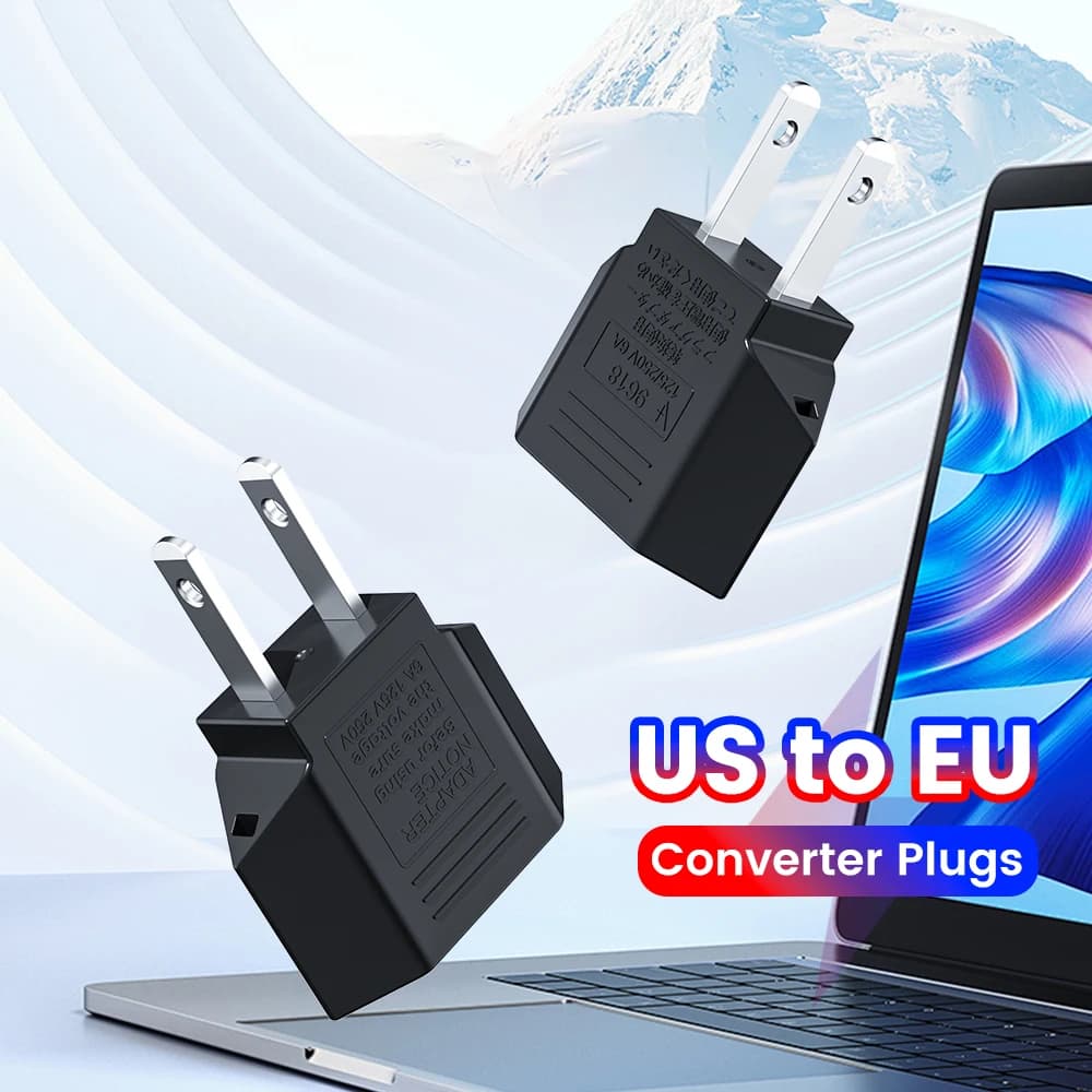 4.0mm US to EU Converter Plugs Electrical Socket Plug Power Adapter EU Euro Europe to US Plug Converter Sockets AC Outlet