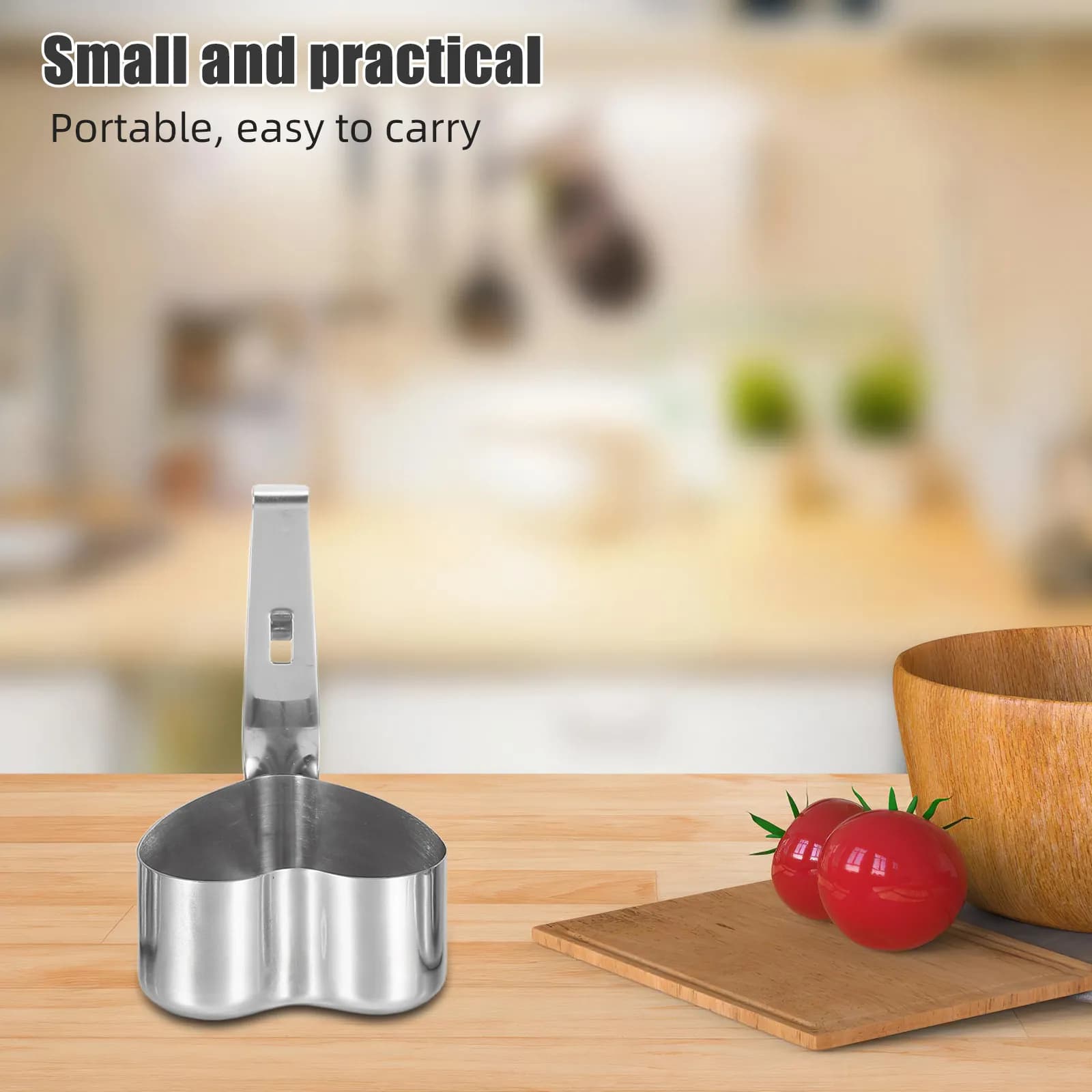 3Pcs Stainless Steel Egg Mold Set Heart Flower Round Shape Egg Poacher Mold for Air Fryer Steaming Baking Breakfast Cookware