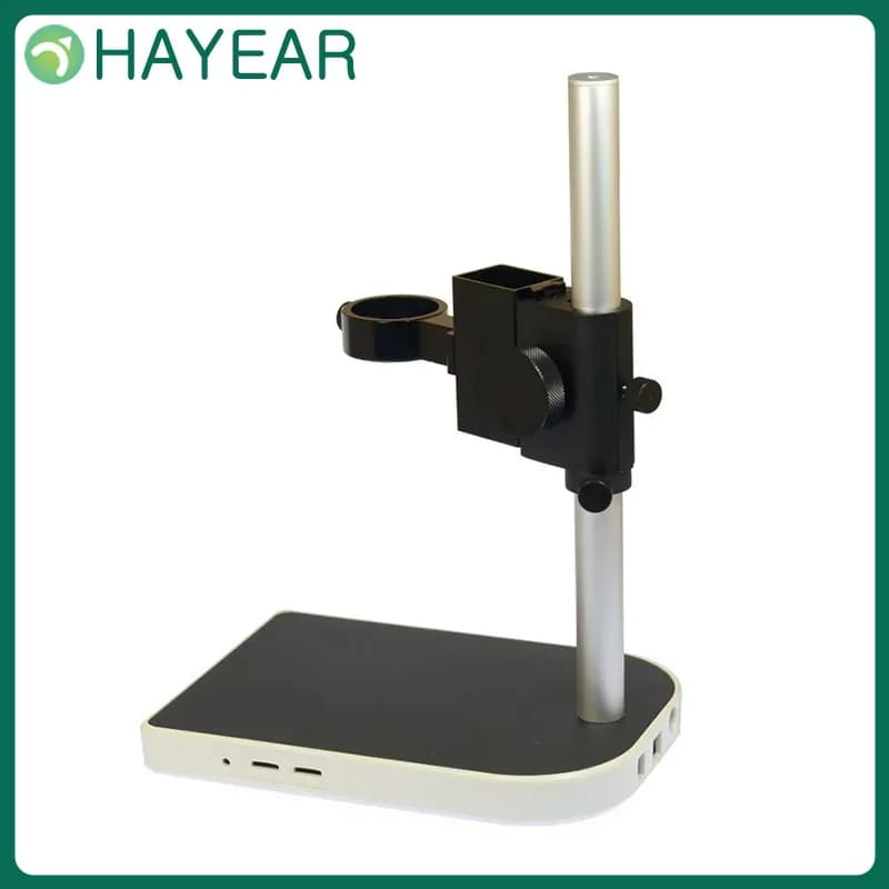 HAYEAR 40 mm grande regolabile stereo digitale industriale laboratorio microscopio lente supporto da tavolo doppio anello
