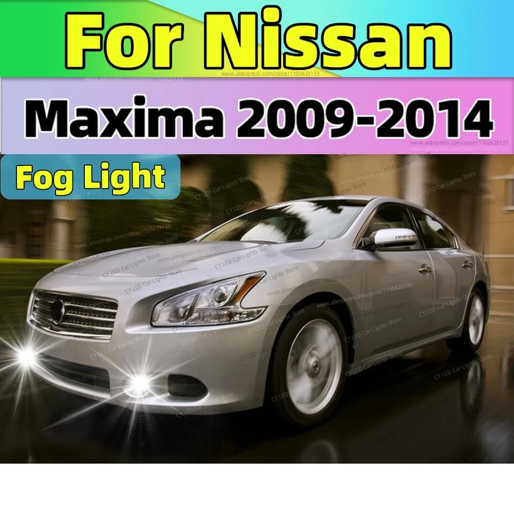 6000K LED Fendinebbia Auto Fendinebbia Lampadina Anteriore 20000LM Ultra Luminoso Plug and Play Per Nissan Maxima 2009 2010 2011 2012 2013 2014