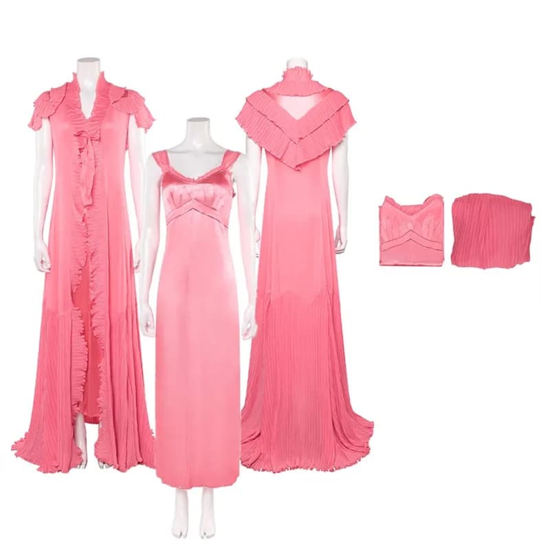 Wicked Fantasia Glinda Cosplay Pink Night Shirt Costume Dress Women's Dress Dresses Halloween Carnival Dress