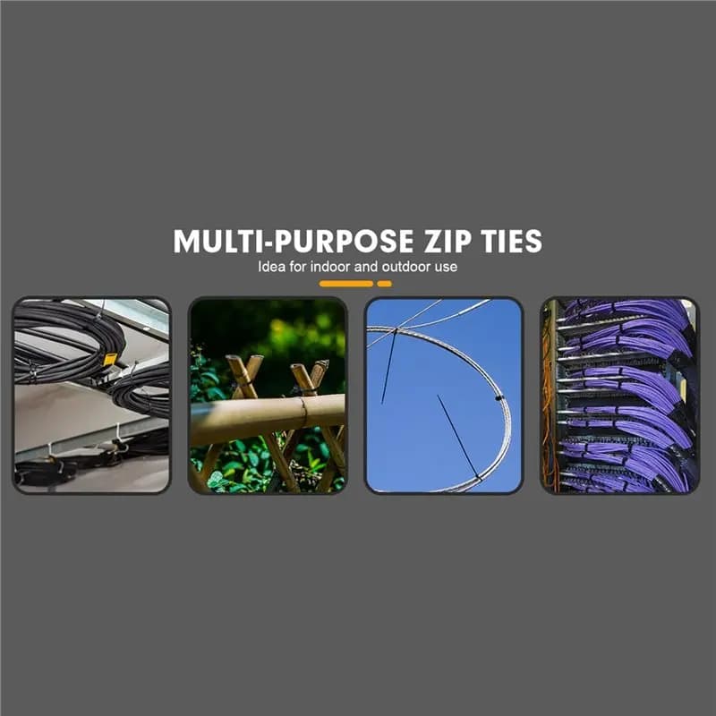 ABKJ-1200Pcs Black Cable Zip Ties 12 Inch, Heavy Duty Plastic Nylon Tie Wraps With 50Lb Tensile Strength For Indoor & Outdoor
