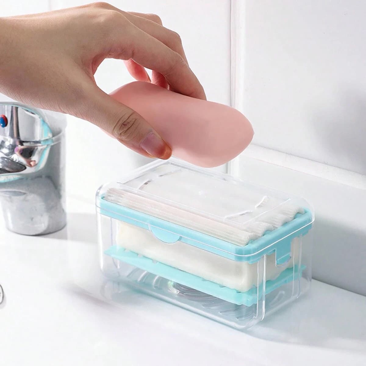 1 piece multifunctional soap box, soap foam box with roller cover, free hand clutch foam soap box, home use soap box