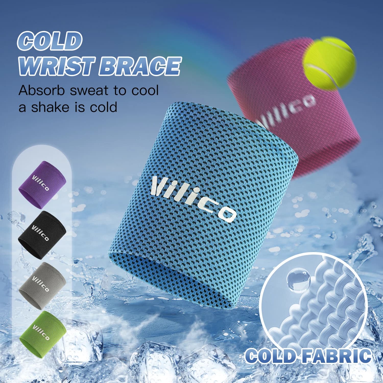 2 PC Fascia di supporto per il polso Polsino Bracciali sportivi Polsino per asciugamano per il sudore Protezione per il polso da tennis Cinghia protettiva Fitness Corsa Fascia per il sudore Palestra