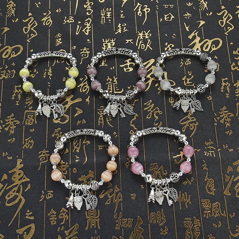 Bracciale con ciondoli fai-da-te con amore romantico, chiave a forma di cuore e braccialetto con lucchetto per gioielli da donna, regalo di Natale e Capodanno