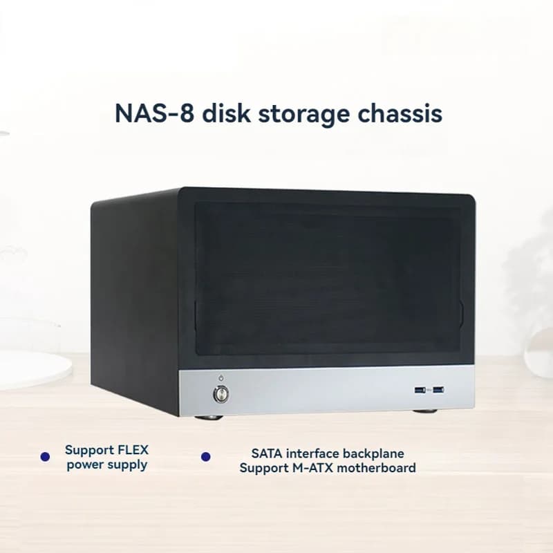 KOTUMY Nuovo ufficio Home Storage Hot-Swap Server Chassis NAS Case Sata Backplane USB3.0 Supporto Matx Scheda madre