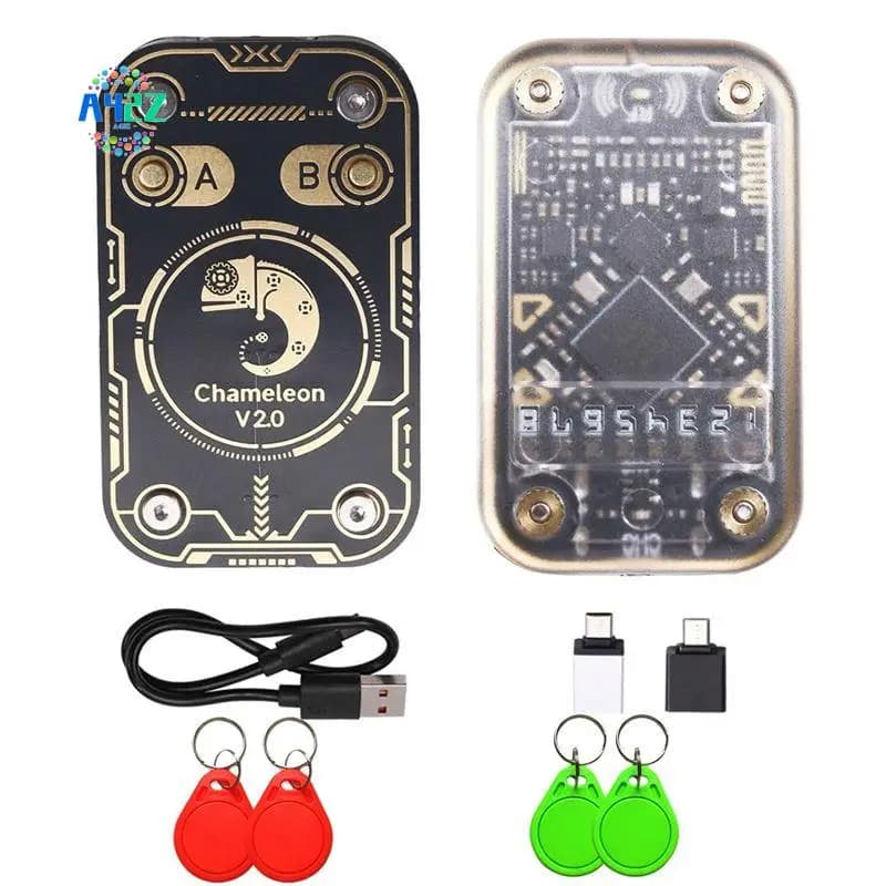 A42Z-Chameleon V2.0 RFID Smart Chip Reader Emulatore Chameleon NFC Duplicatore 125Khz 13,56Mhz Decodifica scheda + 2Xuid/CUID Portachiavi
