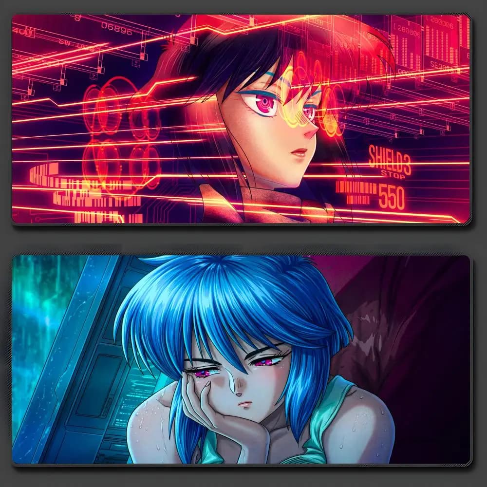 Ghost In The Shell 2026 Mouse Pad Large Anti-Slip Rubber Gaming MousePad Durable Desk Pad Thick Seam Edge Suitable For Office An