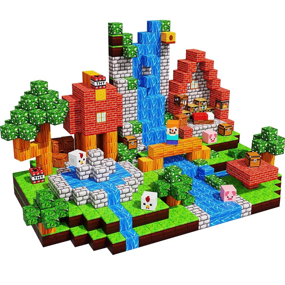 200PCS Cubo di Costruzione Magnetico Gioco Costruzioni Giocattoli per Ragazzi Ragazze STEM Montessori Giocattolo Impilabile Piastrelle Sensoriali